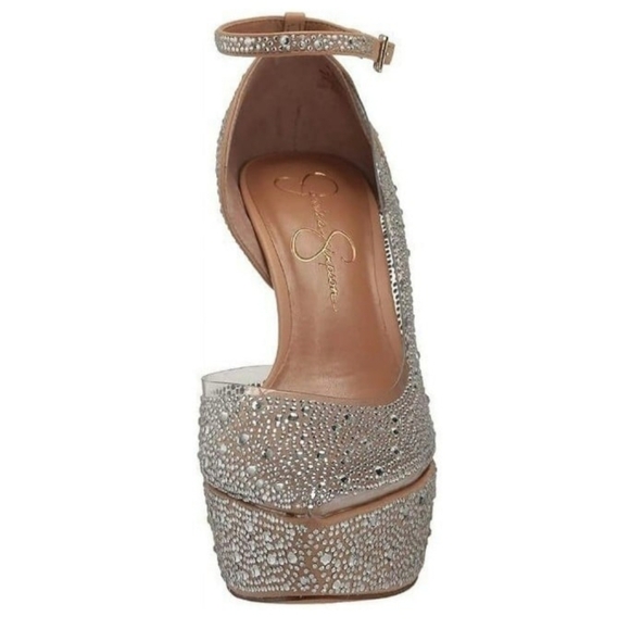 Jessica Simpson Ormanda2 Blinged-out Rhinestone Embellished Platform Pump - Picture 10 of 12